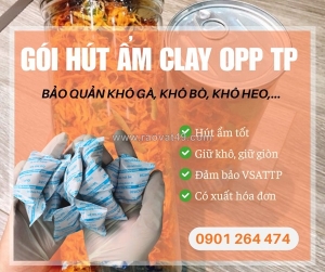 Gói hút ẩm clay giữ giòn khô bò, khô gà hiệu quả
