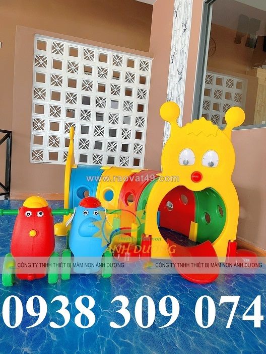 Hang chui vận động cho trẻ mầm non, cung chui mầm non vận động bằng nhựa
