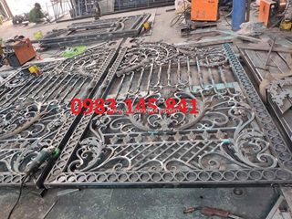 Hoàn thiện thô cổng cửa sắt mỹ thuật theo mẫu thiết kế hoàn thiện thô cổng cửa sắt mỹ thuật phù hợp