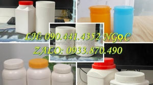 Hủ nhựa 0.5 ký đựng dầu dừa, hủ nhựa 200gr nắp vặn, hộp nhựa 100g đựng thuốc tây