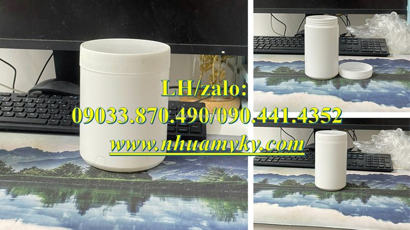 Hủ nhựa 500g đựng chất rắn, hộp nhựa 1000g đựng phân bón, hủ nhựa 1.5 ký đựng hóa chất đặc sệt