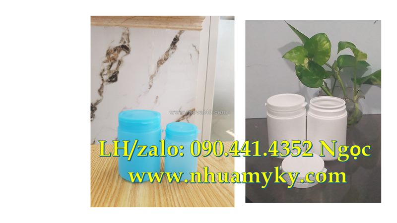 Hủ nhựa 50g đựng kem dưỡng móng, hủ nhựa 100g đựng thuốc da liễu, hủ nhựa 250g đựng kẹo vitamin