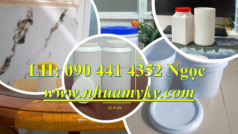 Hủ nhựa 50g đựng thuốc thú y, hủ nhựa 100g đựng thực phẩm bổ sung, hủ nhựa 200g đựng gia vị