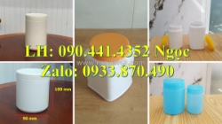 Hủ nhựa 50gr đựng hóa chất dạng bột, hủ nhựa 100g đựng kem dưỡng da, hủ nhựa 200g đựng mỹ phẩm