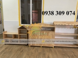 Kệ gỗ mầm non montessori kệ gỗ mầm non nhiều mẫu chất lượng cao