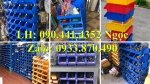 Kệ nhựa đựng dụng cụ đa năng, khay nhựa đựng linh kiện a6 màu xanh, khay nhựa a8 đựng đèn led
