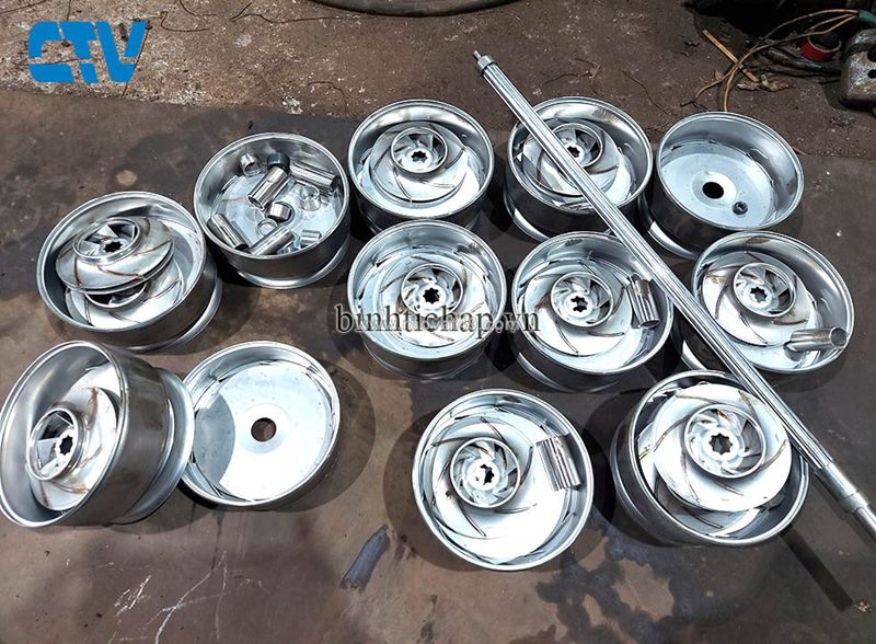 Khắc phục hư hỏng ruột buồng bơm trục đứng công suất lớn