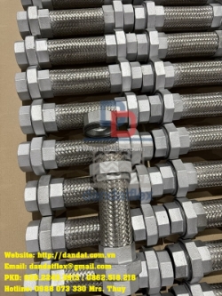 Khớp nối mềm inox nối rắc co | chống rung, khớp nối mềm inox cho máy bơm
