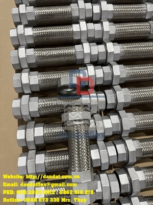 Khớp nối mềm inox nối rắc co | chống rung, khớp nối mềm inox cho máy bơm