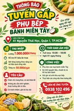 [ko cần kn, bao cơm] nhân viên phụ bếp quận 1