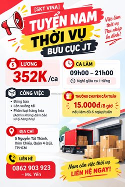 [ko cần kn] nhân viên thời vụ xóm chiếu