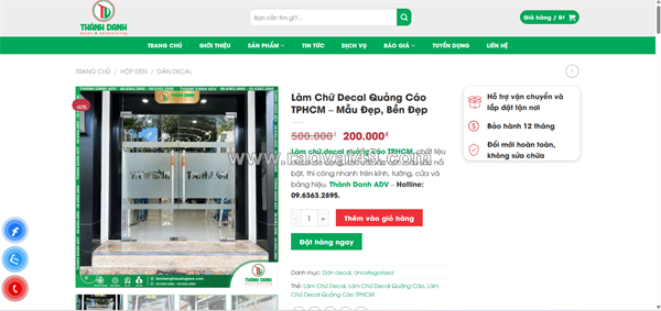 Làm chữ decal dán quảng cáo tại tphcm – đẹp, bền, giá hợp lý