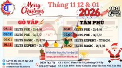 Lịch học ielts tại cet năm 2026 tại tân phú!!!!iuhefd
