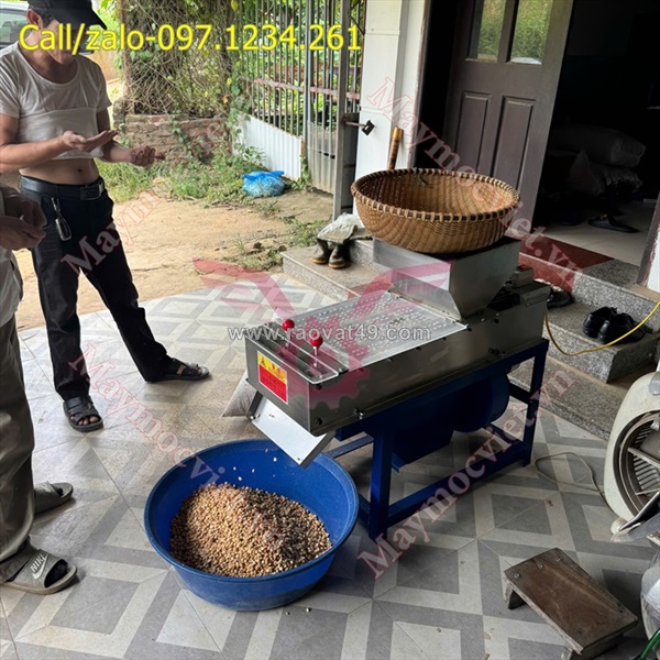 Máy bóc vỏ lụa lạc - đậu phộng rang bvl600