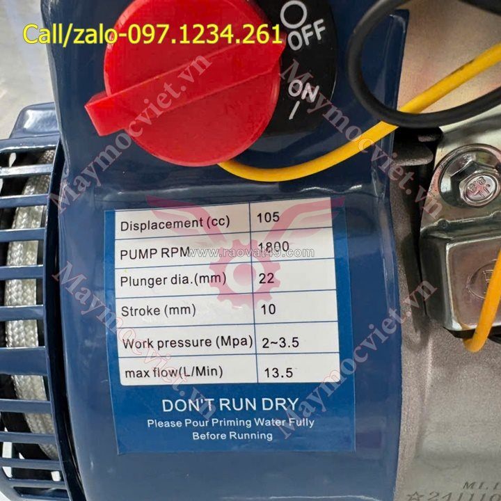 Máy phun thuốc đầu liền turbo tbp154f