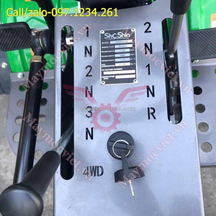 Máy xới đất ngồi lái chạy dầu shoshin 1gxz6.3-105