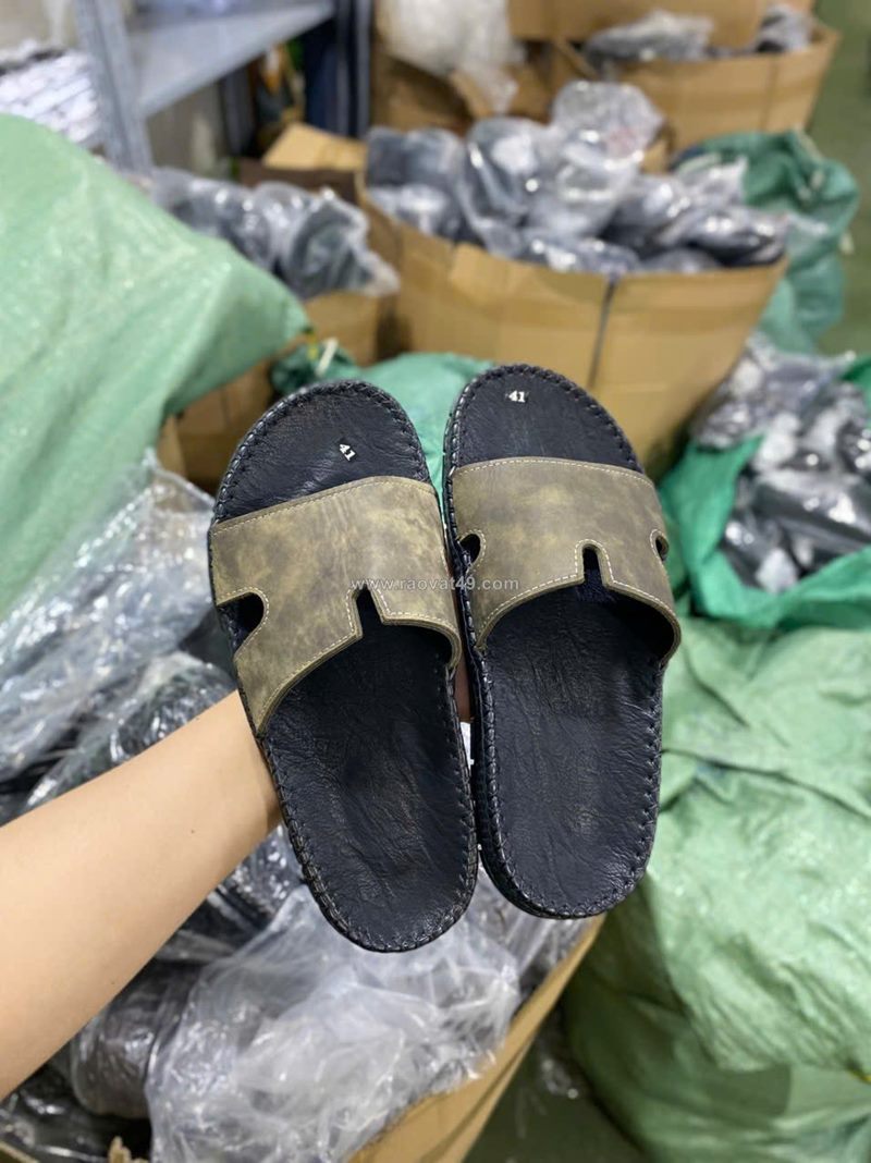 Nguồn dép da nam cao cấp cho shop và đại lý