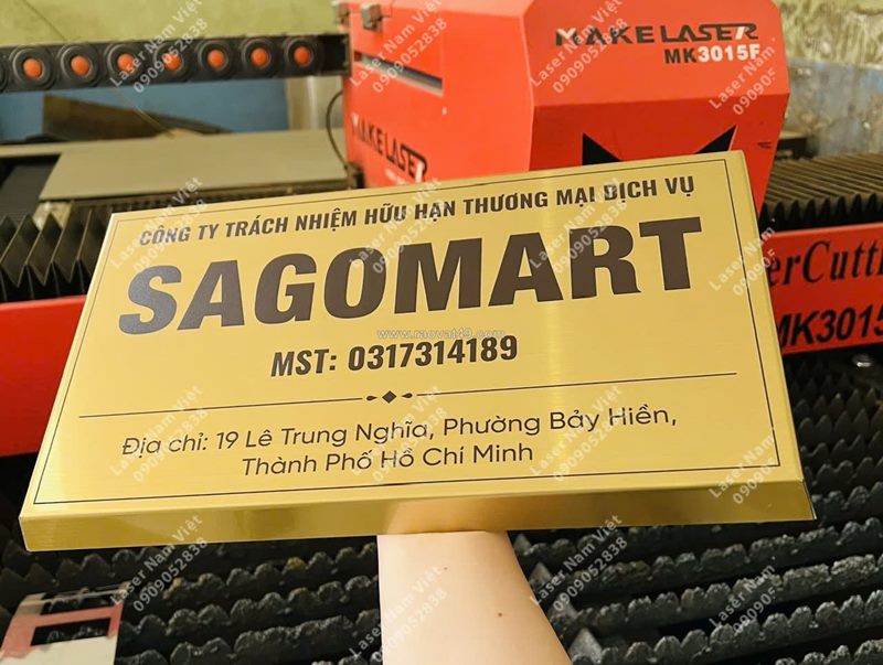 Nhận làm bảng số nhà inox giá tốt - laser nam việt