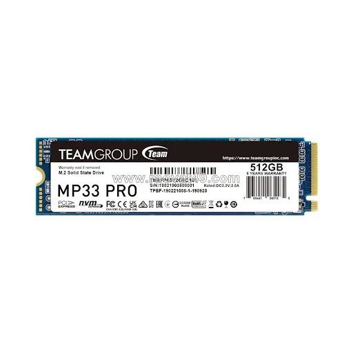 Ổ cứng ssd teamgroup mp33 pro 512gb m.2 pcie gen3x4