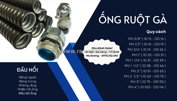 Ống ruột gà lõi thép bọc nhựa – bảo vệ dây cáp chắc chắn, linh hoạt