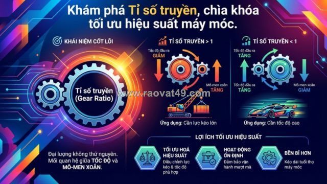 Phương pháp lựa chọn tỷ số truyền phù hợp cho hộp giảm tốc công nghiệp