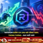 Ray giảm 12% sau cú tăng 138% trong 1 tháng – đã mất đà?