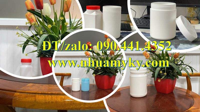 Sản xuất hủ nhựa 250 gam đựng kẹo singum, hủ nhựa 0.5 ký đựng vitamin trẻ em, hủ nhựa 1 ký đựng thuố