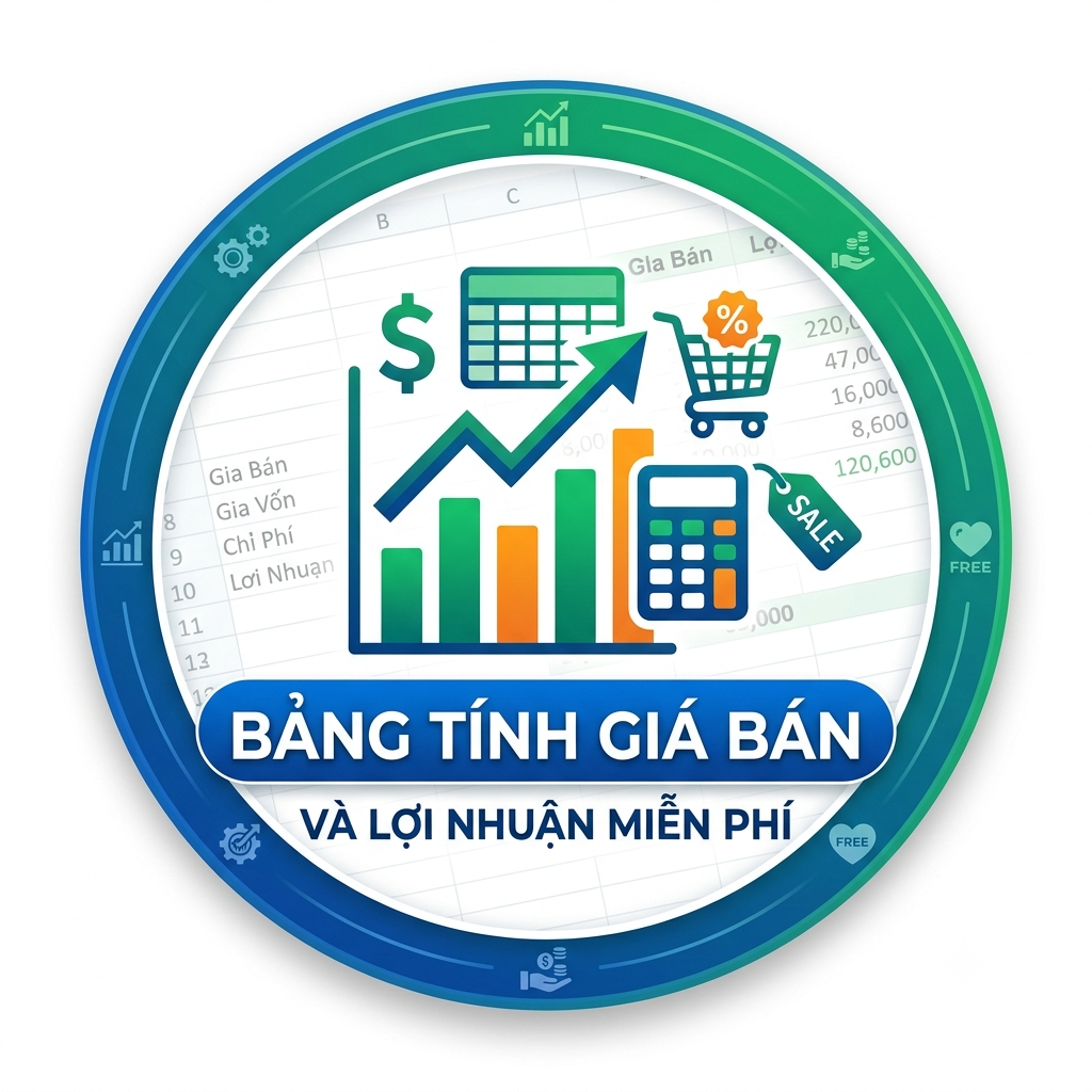 Bảng tính giá bán và lợi nhuận miễn phí