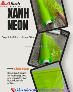 Siêu phẩm bùng nổ thị trường - màng pvc xanh neon thời thượng