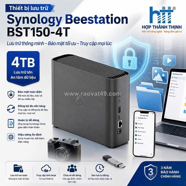 Synology beestation bst150-4t – lưu trữ dữ liệu cá nhân, truy cập dễ dàng