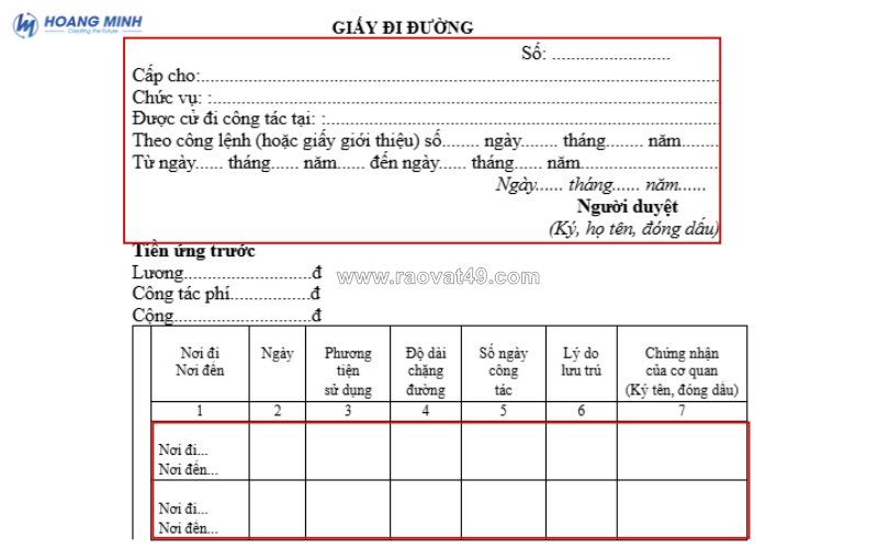 Tải xuống mẫu giấy đi đường mới nhất 2026 chuẩn quy định