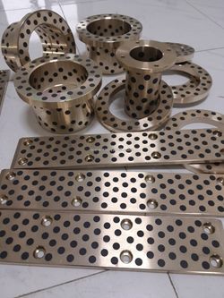 Tấm bạc trượt  tự bôi trơn, bạc đồng lỗ graphite, bạc graphite, bạc đồng tiết dầu