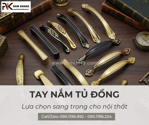 Tay nắm tủ đồng - bí quyết tạo điểm nhấn sang trọng