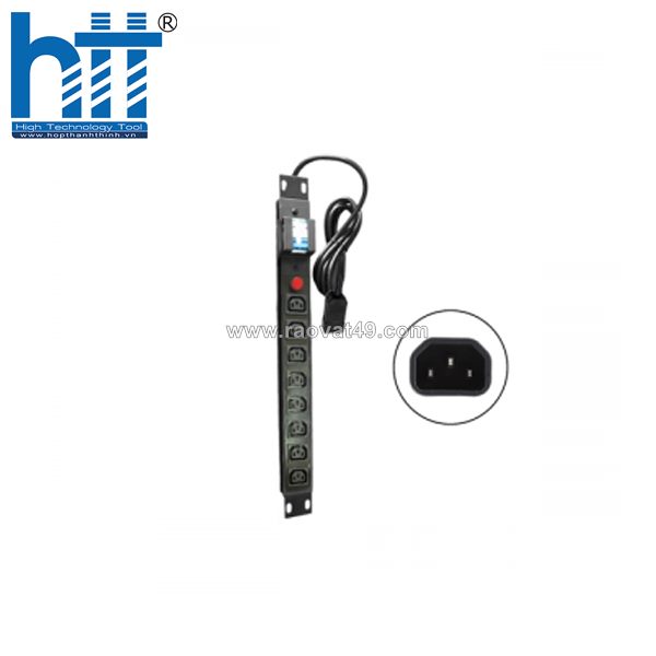 Thanh nguồn pdu c13 6 port - phích cắm c14