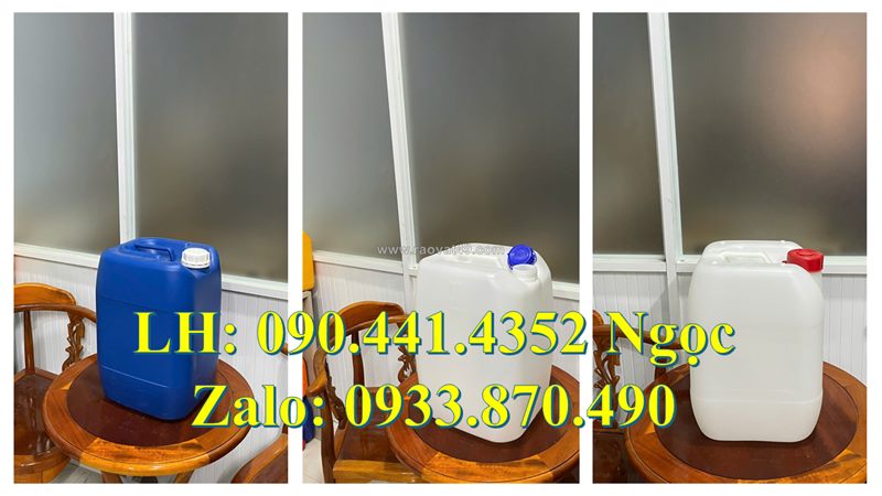 Thùng nhựa 22 lít đựng hóa chất sinh học, can nhựa 24l đựng kiềm, can nhựa 25 lít đựng chất lỏng hóa