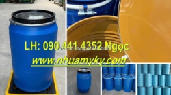 Thùng phi sắt 220 lít đựng hóa chất, vỏ thùng phuy sắt 220 lít có tráng epoxy, thùng phi sắt 220 lít nắp kín