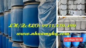 Thùng phuy nhựa 220 lít đựng dung môi dễ cháy, thùng phuy nhựa 120 lít đựng nhiên liệu: xăng, dầu