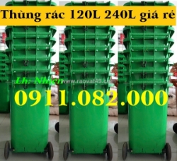 Thùng rác giá rẻ tại các tỉnh miền tây- thùng rác 120l 240l 660l- lh 0911082000