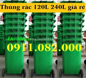 Thùng rác giá rẻ tại các tỉnh miền tây- thùng rác 120l 240l 660l- lh 0911082000