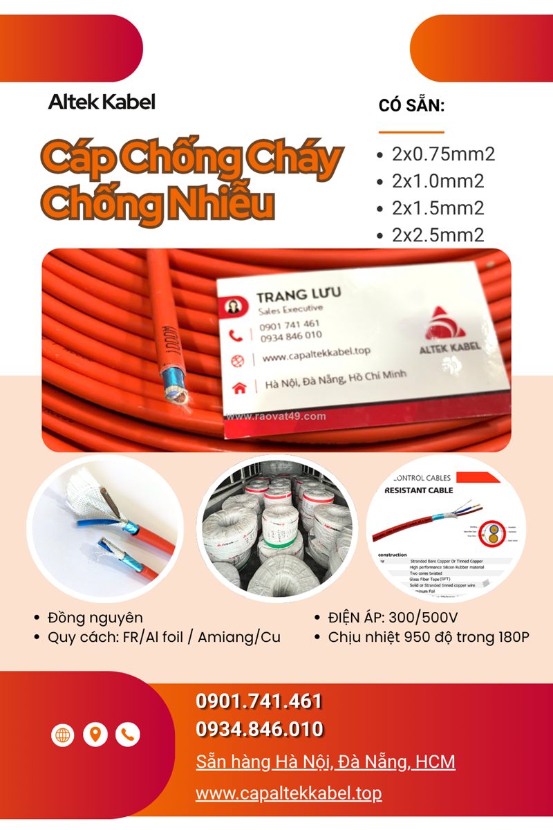 Tổng kho cáp chống cháy chống nhiễu altek kabel chính hãng