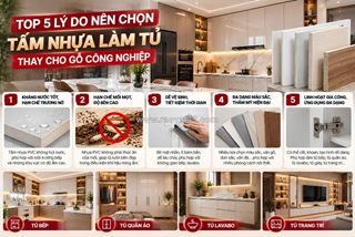 Top 5 lý do nên chọn tấm nhựa làm tủ thay cho gỗ công nghiệp