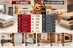 Tủ nhựa và tủ gỗ công nghiệp – đâu là lựa chọn phù hợp cho nội thất hiện đại?