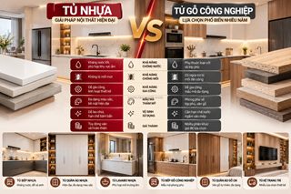 Tủ nhựa và tủ gỗ công nghiệp – đâu là lựa chọn phù hợp cho nội thất hiện đại?