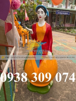 Tượng cổ tích mầm non, tượng bạch tuyết, tượng chú bé cưỡi trâu, tượng cô tấm, tượng hươu sao
