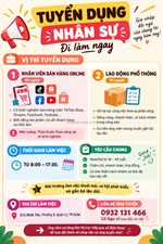 Tuyển 2 nhân viên bán hàng, lao động quận 11