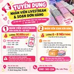 Tuyển dụng nhân viên livestream & soạn đơn hàng bình tân