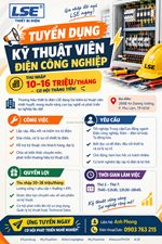 Tuyển kỹ thuật viên điện công nghiệp 10–16 triệu