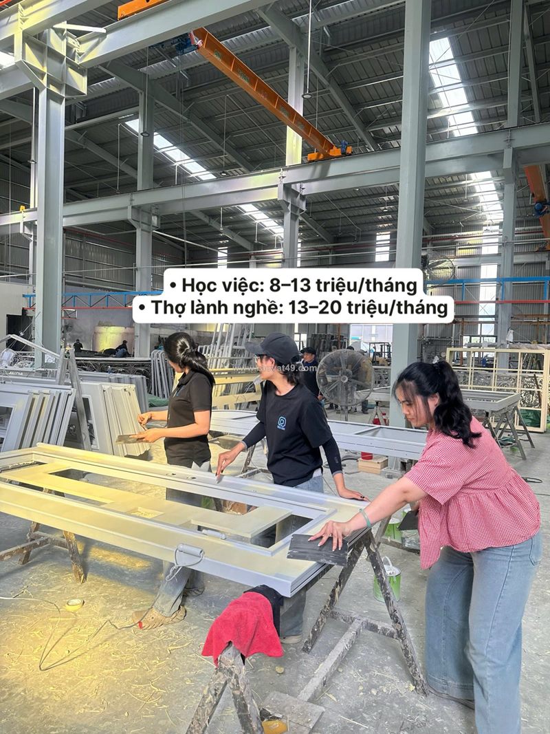 Tuyển lđpt nam nữ, học nghề & thợ làm long an