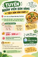 Tuyển nhân viên bán hàng tân bình