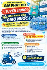 Tuyển nhân viên giao nước quận bình thạnh